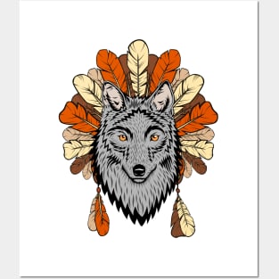 Tribal Wolf Posters and Art